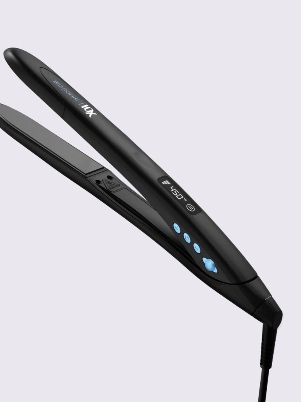 Bio Ionic 10X Styling Iron, Hair Straightener with 1" Sonic Vibrating Plates